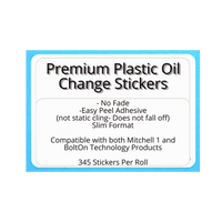 Plastic Oil Change Stickers For DYMO/ ZEBRA Label Printers 1.25 X 2.25 (Medium)