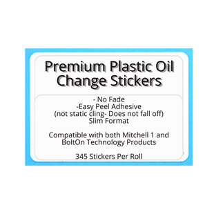 Plastic Oil Change Stickers For DYMO/ ZEBRA Label Printers 1.25 X 2.25 (Medium)